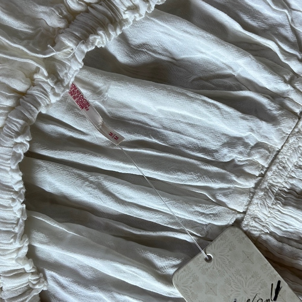 Free People Taking Sides Maxi Dress Size Medium NWT Ivory - Picture 10 of 16